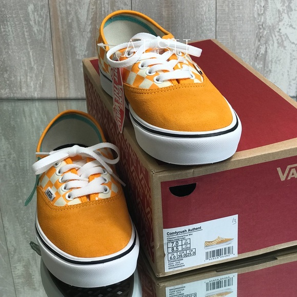 VANS Comfycush Authentic Checker Zinnia Yellow W - Picture 2 of 8